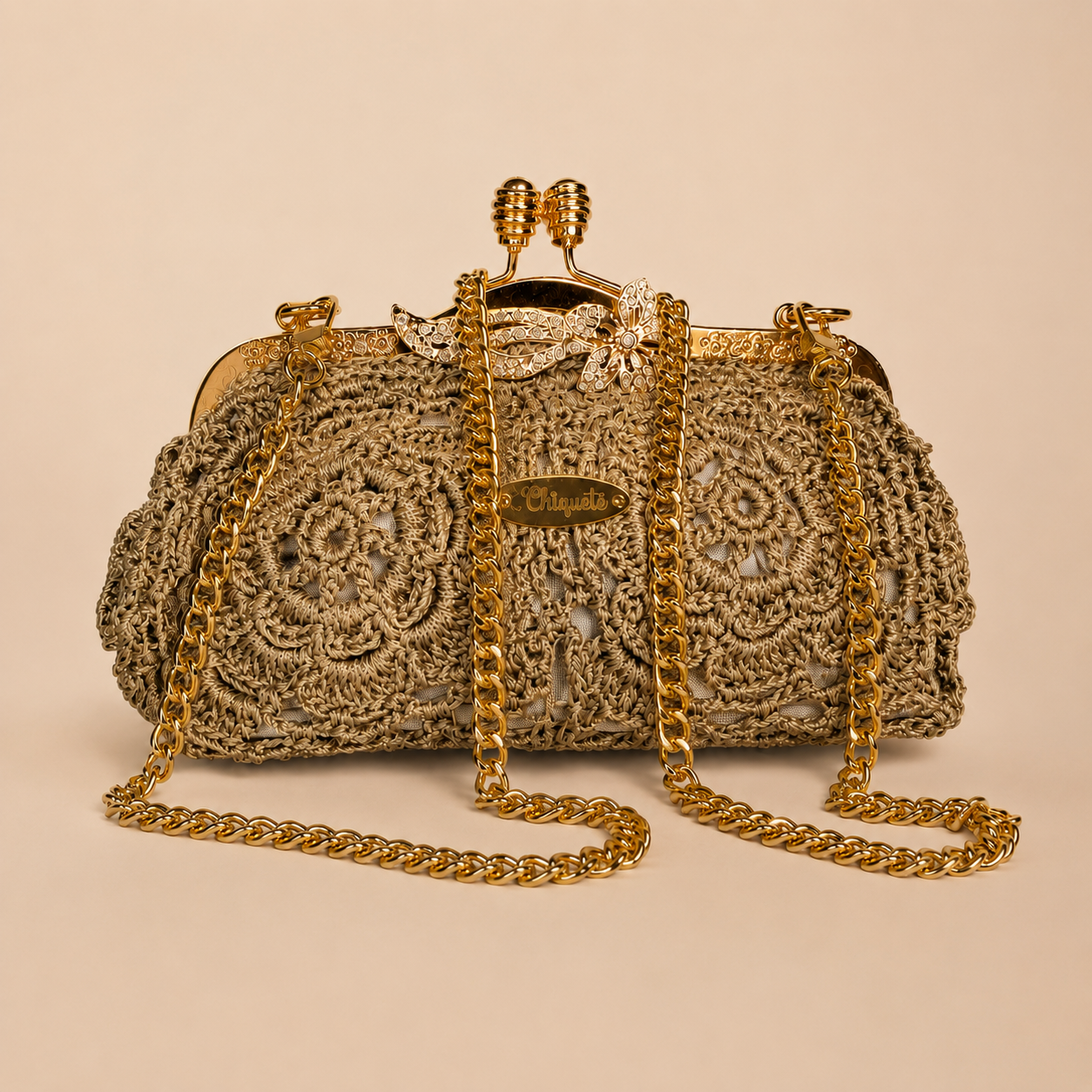 ChiQueTê Glamour — Quilted Metallic Luxury Evening Clutch