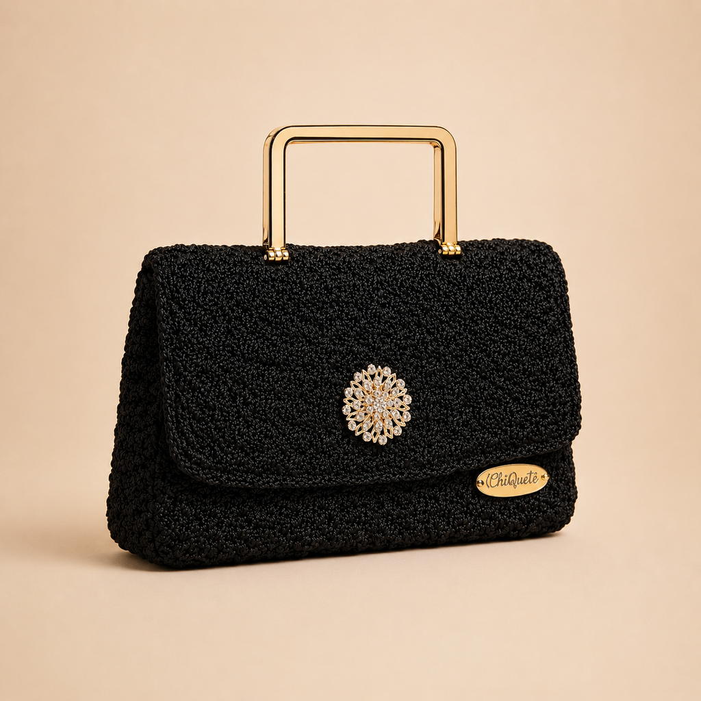 ChiQueTê Black — Luxury Handcrafted Crochet Handbag