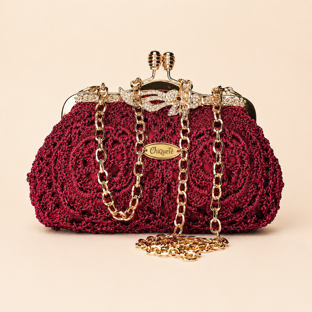 ChiQueTê Glamour — Quilted Metallic Luxury Evening Clutch