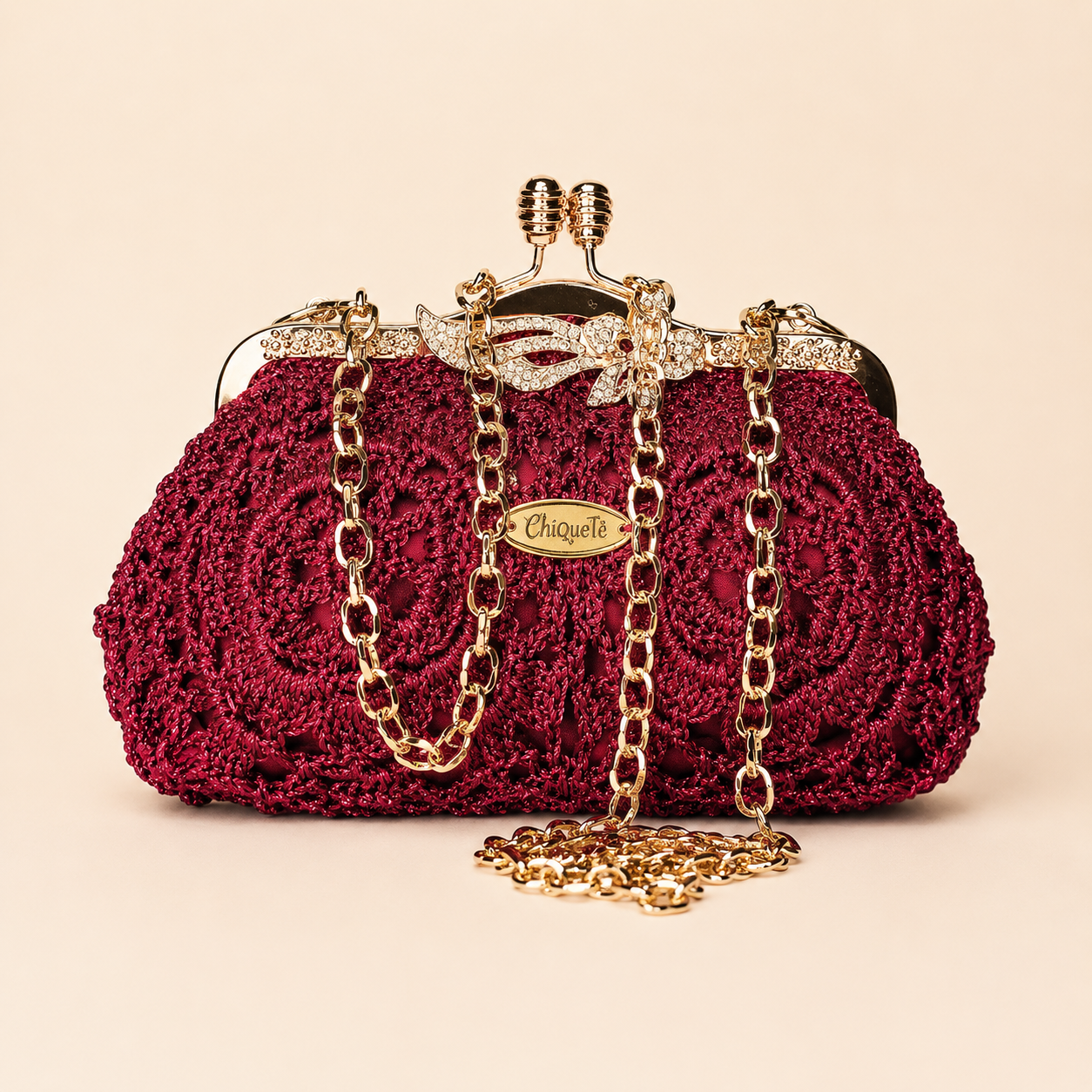 ChiQueTê Glamour — Quilted Metallic Luxury Evening Clutch