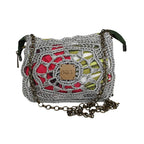 Bolsa Charme Rústico Em Crochê Cinza Chiquetê - CHIQUETE