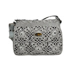 Bolsa Clássica Cinza Em Crochê Chiquetê - CHIQUETE