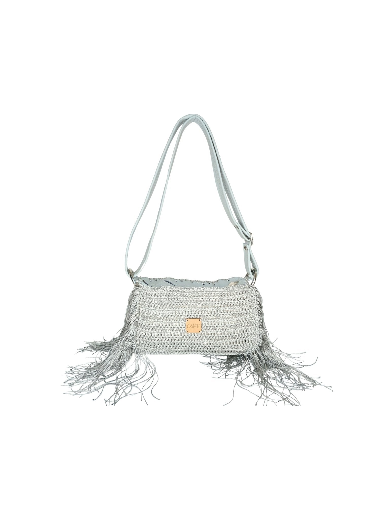 Bolsa de Franja Com Alça de Couro Chiquetê Chiquetê