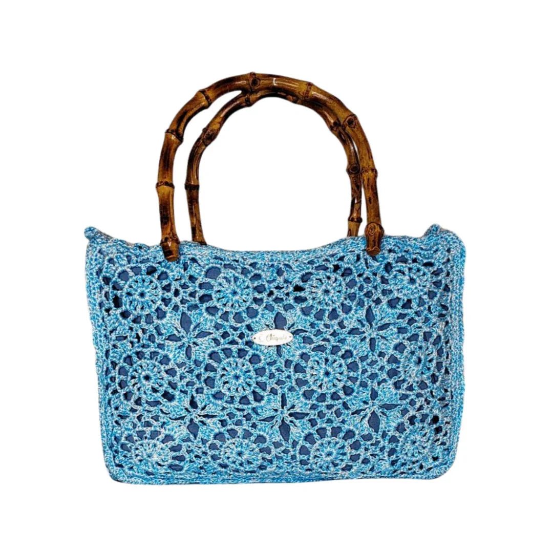 Bolsa em Crochê de Alças de Bambu Chiquetê - CHIQUETE