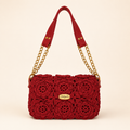 ChiQueTê Red Handmade Crochet Crossbody Bag