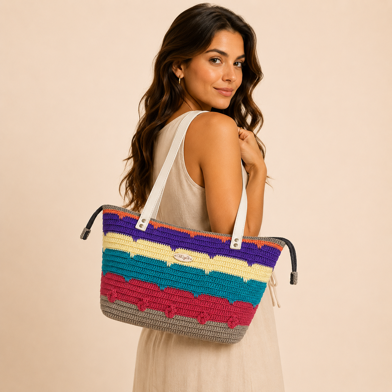 ChiQueTê Rainbow Stripe — Handmade Crochet Handbag