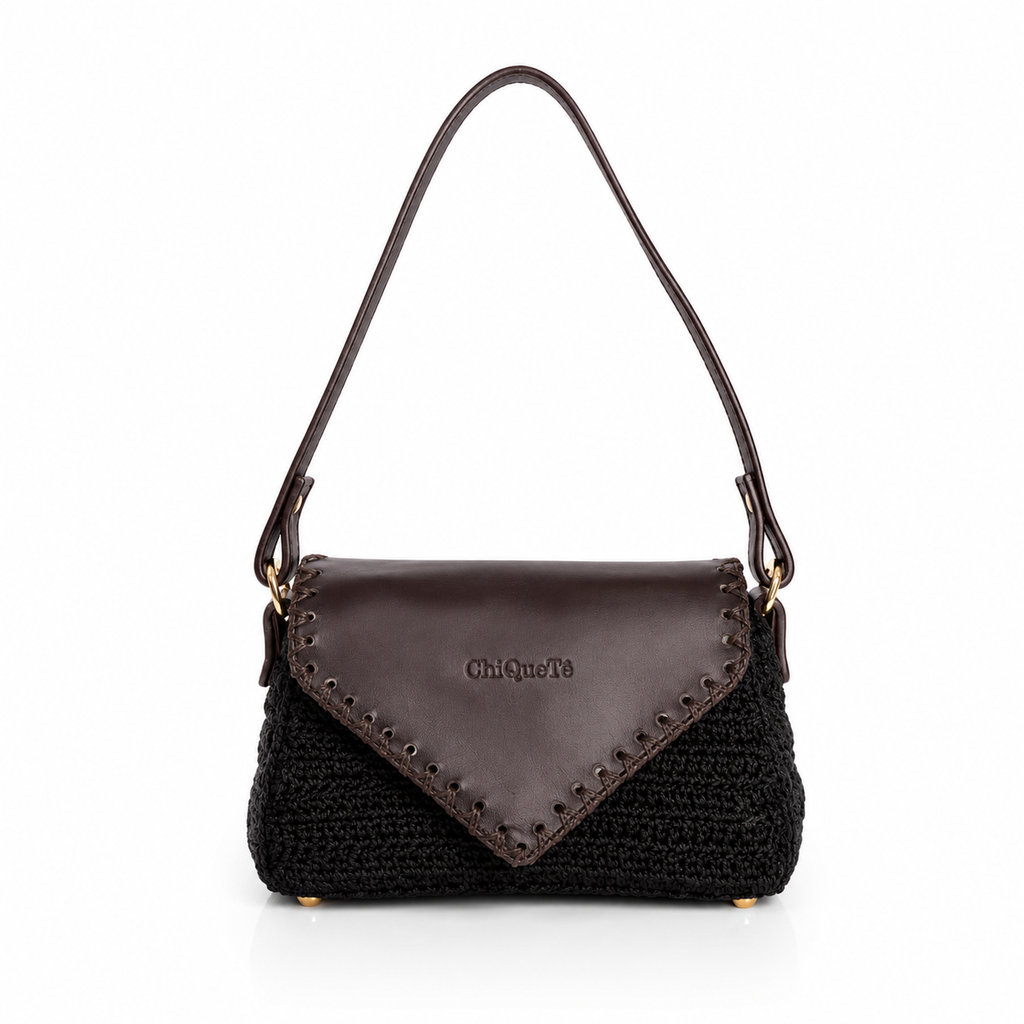 ChiQueTê Essence Forest — Crochet and Leather Handbag